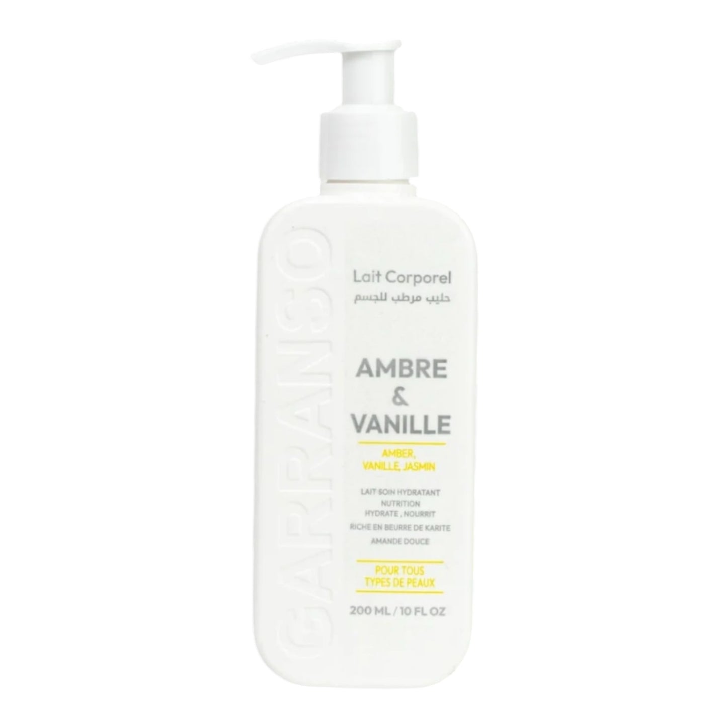 Lait corps Garranso « Ambre & Vanille »