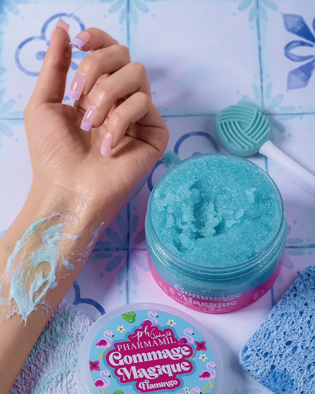 Gommage magique flamingo